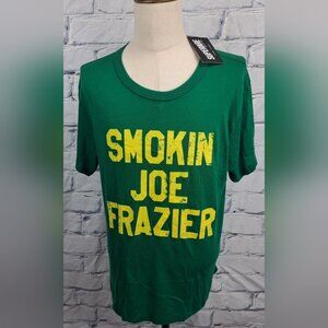 NWT Superare Men's T-Shirt Tee Smokin Joe Frazier Boxing Boxer Green Large